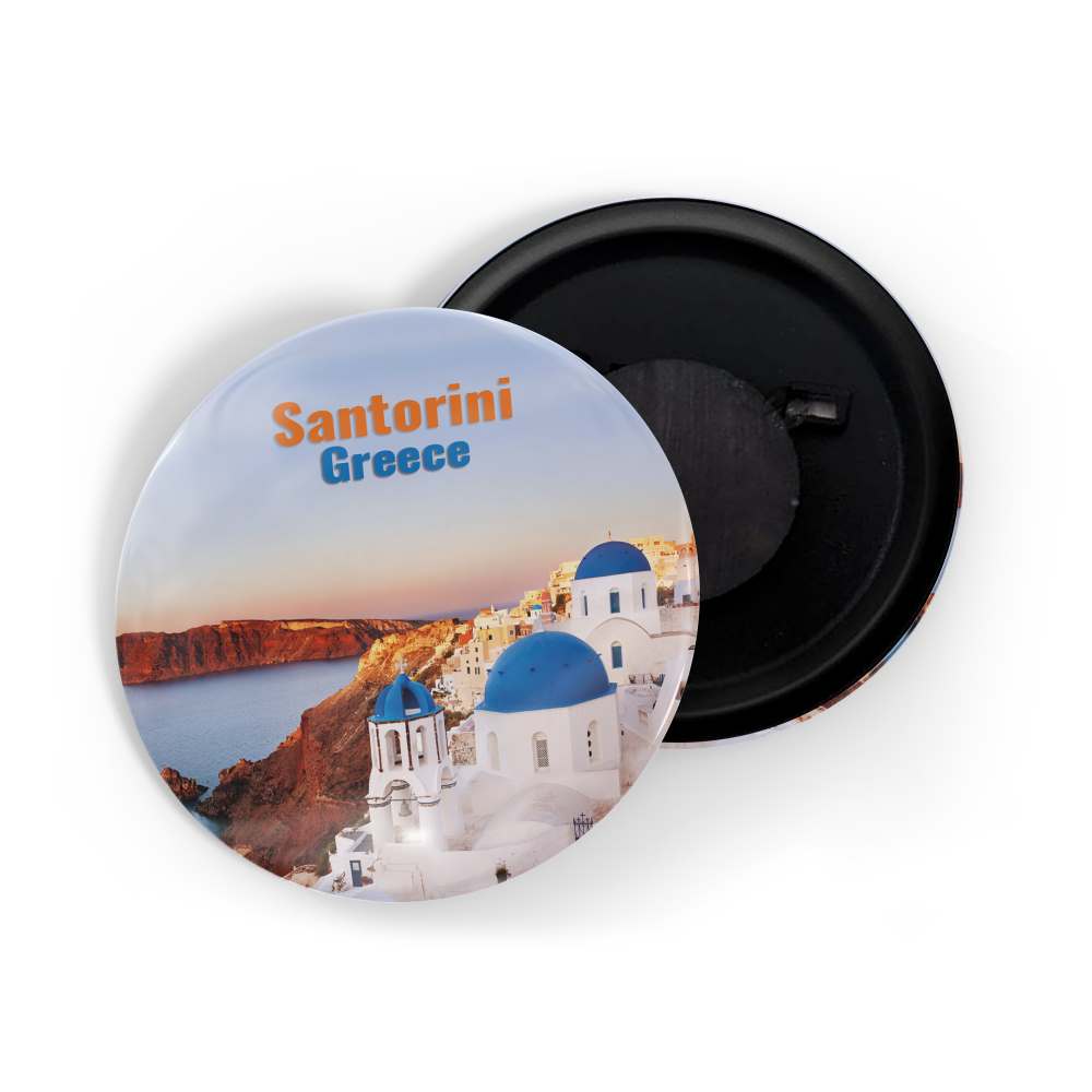 dhcrafts Fridge Magnet Multicolor Famous Tourist Place Santorini Greece D1 Glossy Finish Design Pack of 1